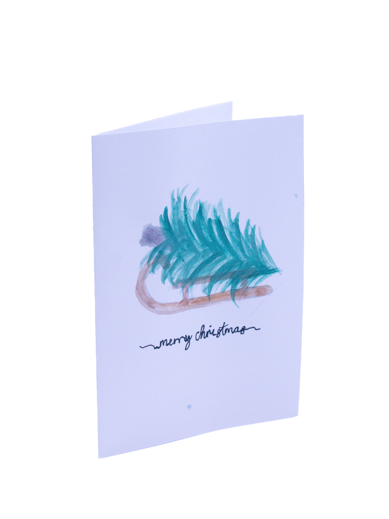 Julekort med motiv - juletræ